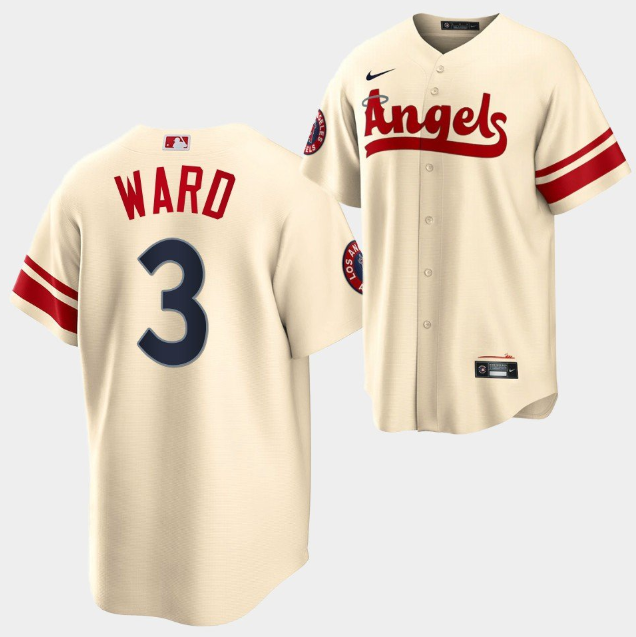 Men's Los Angeles Angels #3 Taylor Ward 2022 Cream City Connect Cool Base Stitched Jersey